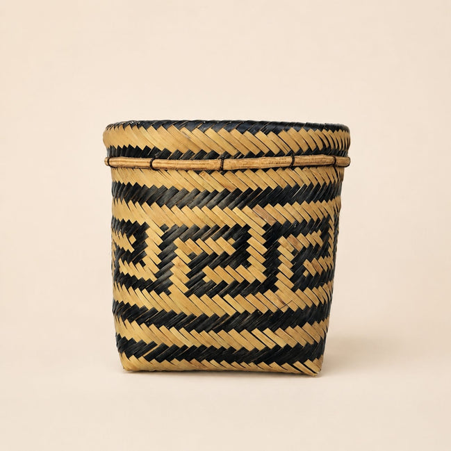 Brazilian Indigenous Art | Urutu Baniwa Basket – 5.12 x 5.12 x 4.72 in