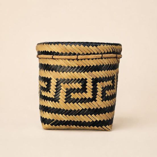 Brazilian Indigenous Art | Urutu Baniwa Basket – 5.12 x 5.12 x 4.72 in