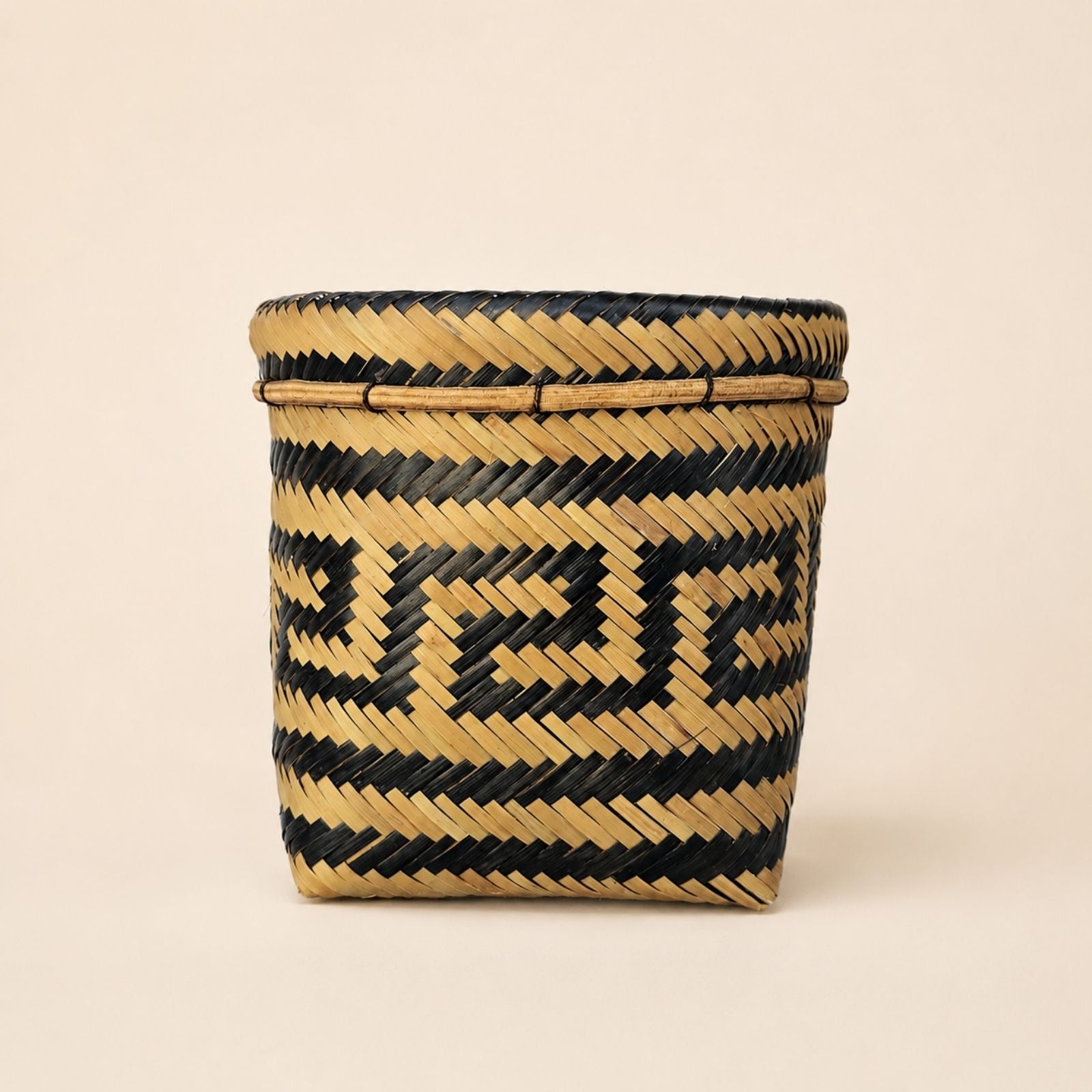 Brazilian Indigenous Art | Urutu Baniwa Basket – 5.12 x 5.12 x 4.72 in