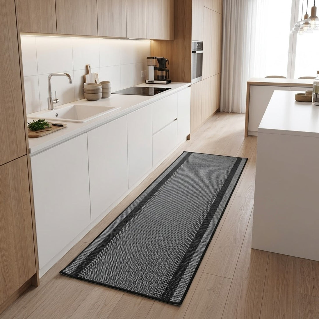 Sisal Lancer Non-Slip Runner Rug 141.73 x 25.98 in