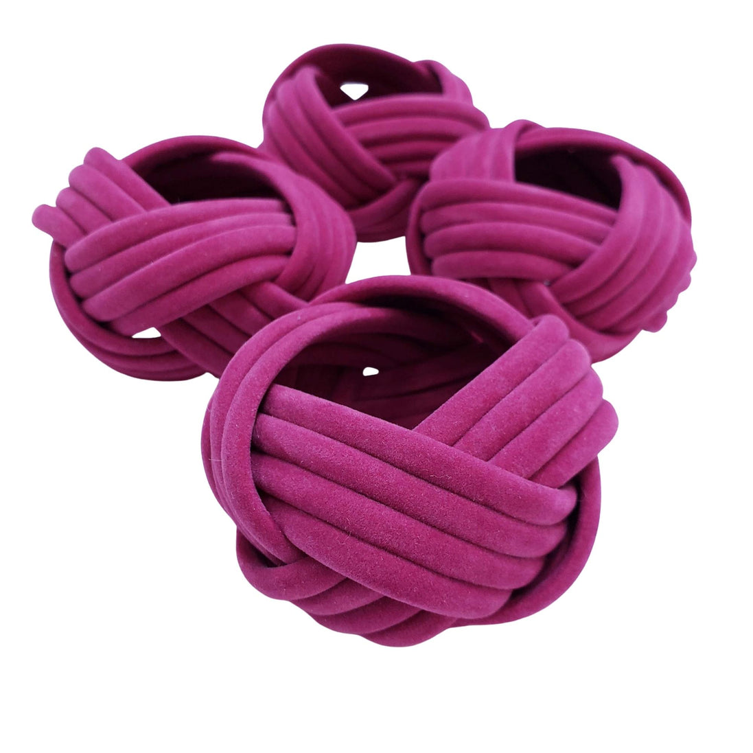 Maison Charlo | Conjunto com 4 Porta-Guardanapos Rústicos Trançados Charlo - Marrom, amarelo, rosa para Dia das Mães, Presente, Aniversário