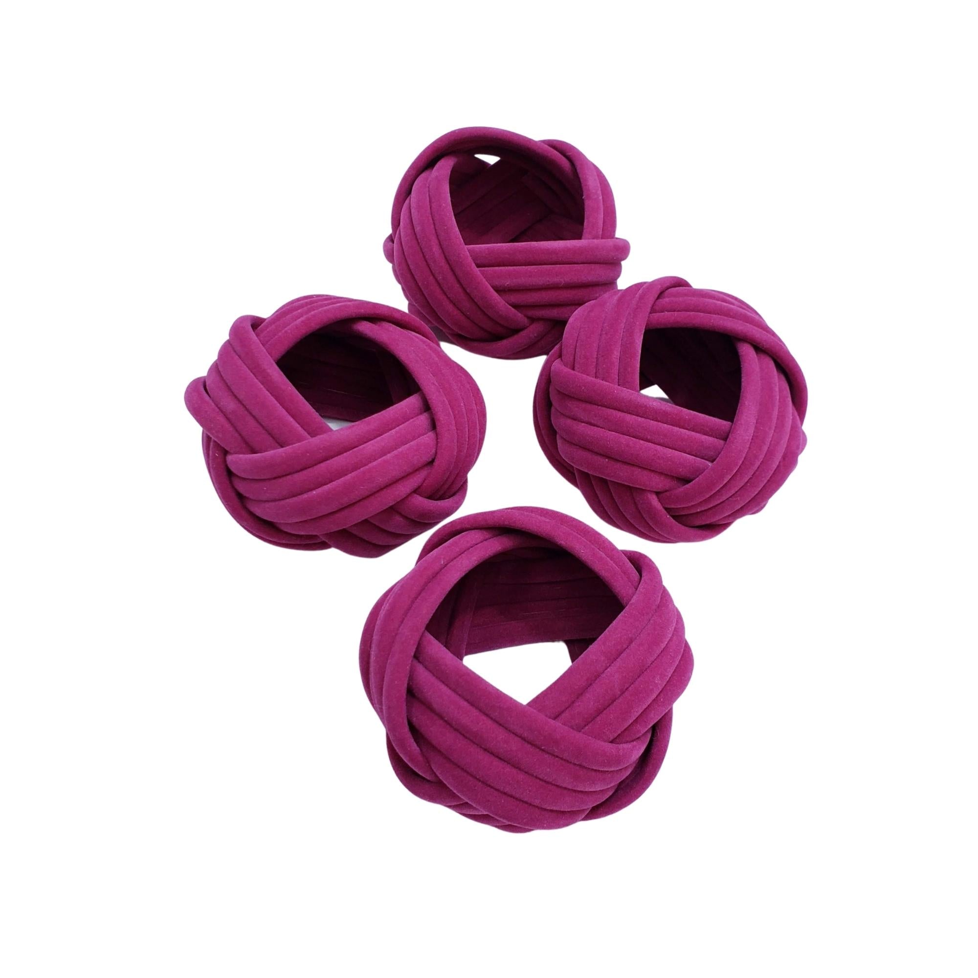 Maison Charlo | Conjunto com 4 Porta-Guardanapos Rústicos Trançados Charlo - Marrom, amarelo, rosa para Dia das Mães, Presente, Aniversário
