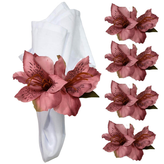 Maison Charlô | Astromelia Flower Napkin Rings for thanksgiving, events, party, wedding