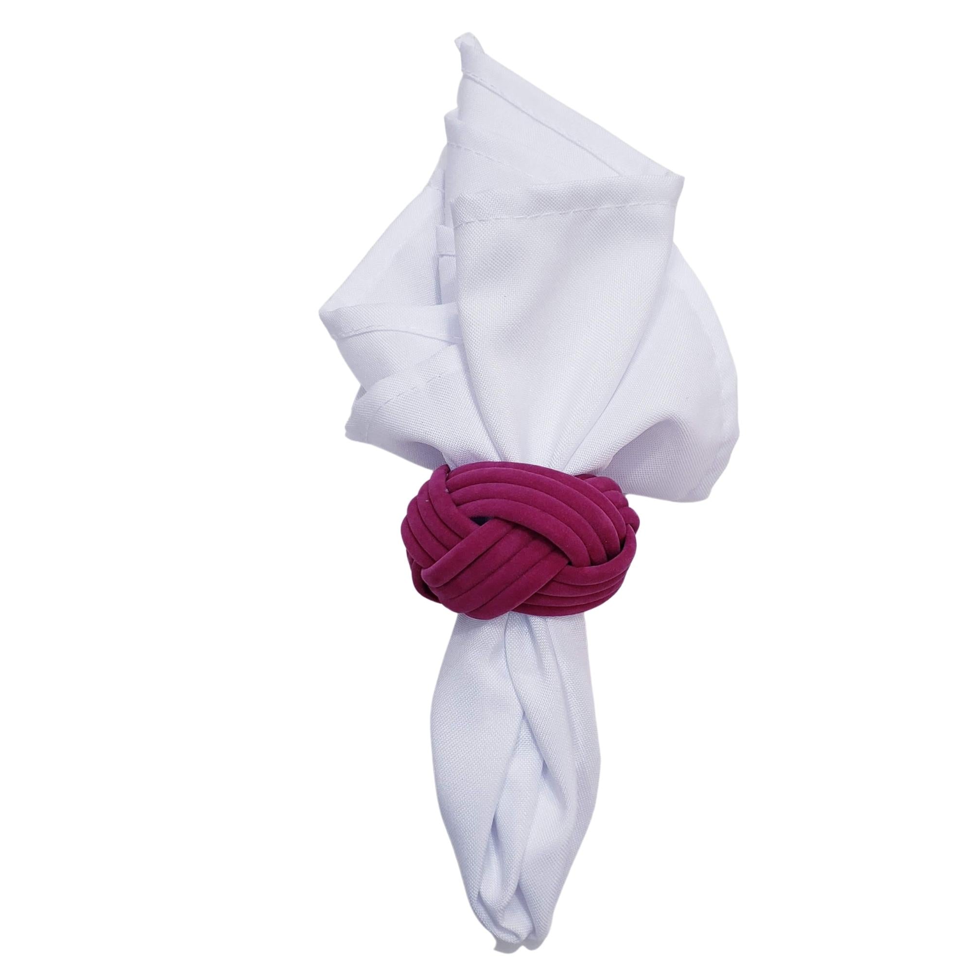 Maison Charlo | Conjunto com 4 Porta-Guardanapos Rústicos Trançados Charlo - Marrom, amarelo, rosa para Dia das Mães, Presente, Aniversário