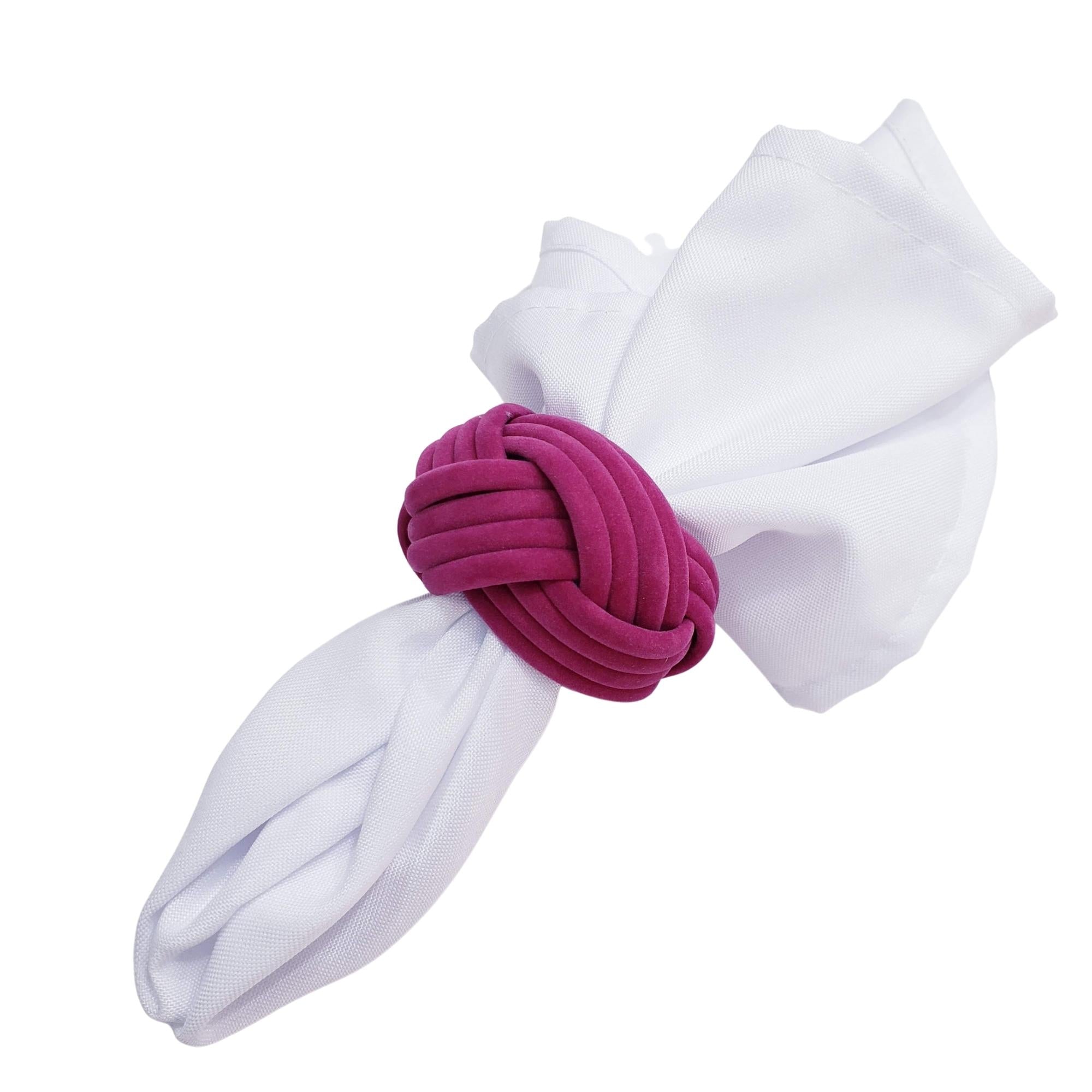 Maison Charlo | Conjunto com 4 Porta-Guardanapos Rústicos Trançados Charlo - Marrom, amarelo, rosa para Dia das Mães, Presente, Aniversário