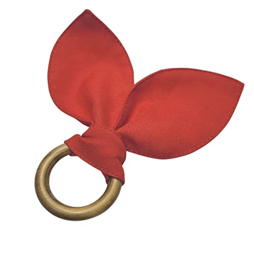 Maison Charlo | Conjunto com 4 Porta-Guardanapos Orelhas de Coelhinho Vermelhas | Decoração de Páscoa para Mesa