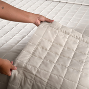 Queen Reversible Quilted Bedspread Set 3 Pieces Sand Beige Soft – 100% Polyester Bedding