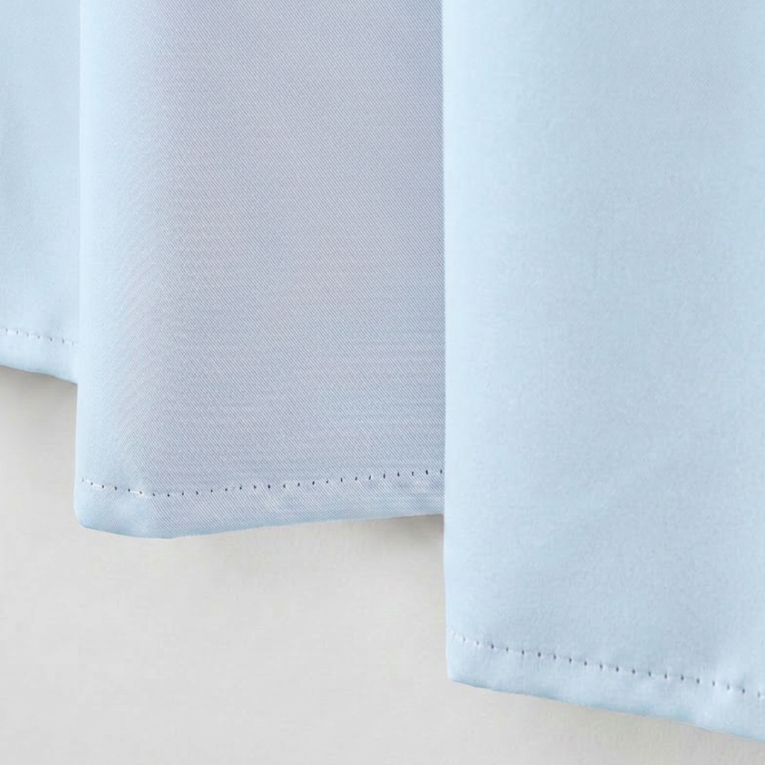 Maison Charlo Basic Blackout Curtain – Blue – 2.20 x 1.30 m – Set of 2 Panels
