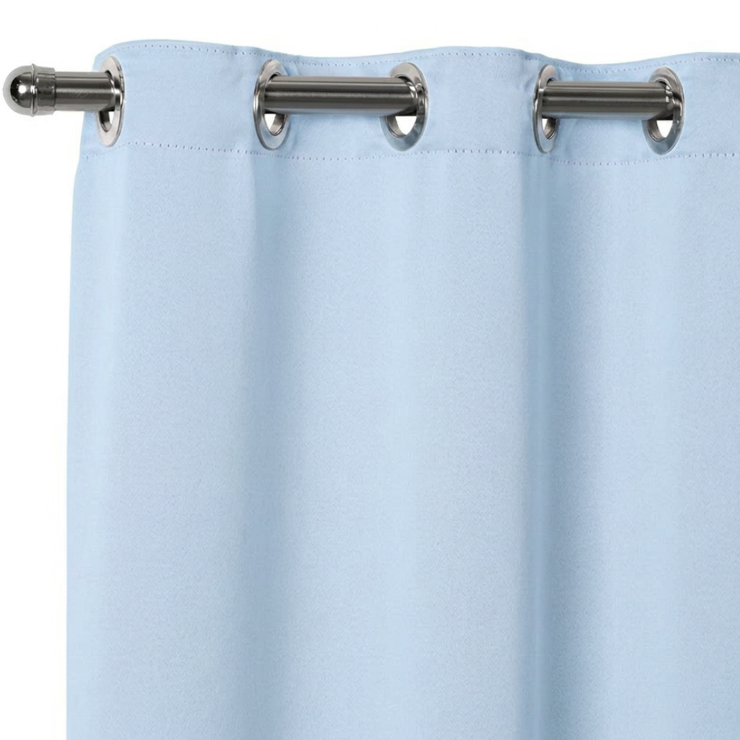 Maison Charlo Basic Blackout Curtain – Blue – 2.20 x 1.30 m – Set of 2 Panels