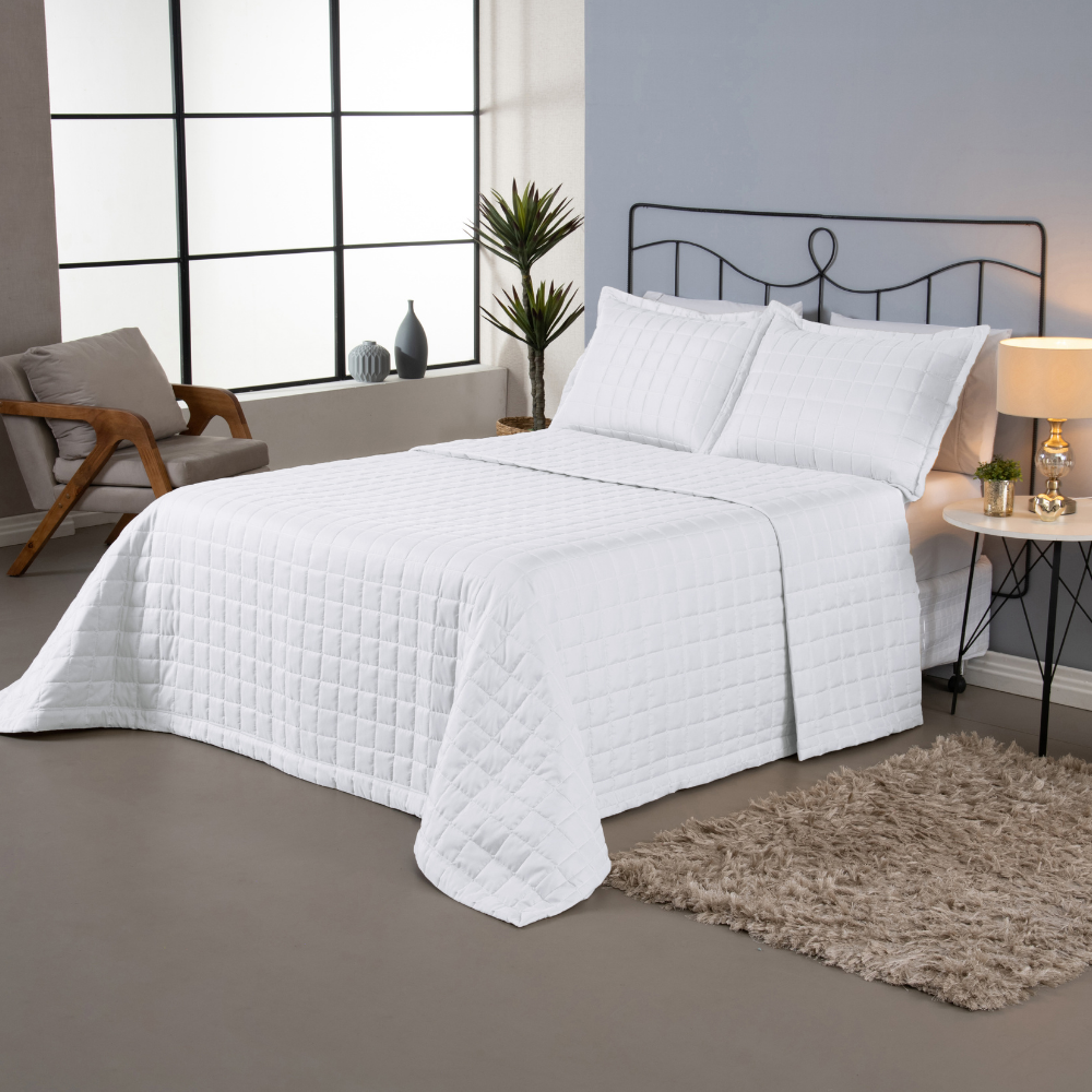 Queen Reversible Quilted Bedspread Set 3 Pieces Sand Beige Soft – 100% Polyester Bedding