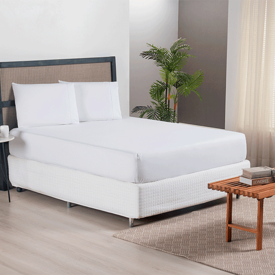 King Bed Sheet Set 3 Pieces Micropercale 300 Thread Count with Fitted Sheet 80 x 76 x 15.7 in – Soft & Elegant Bedding