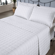 Queen Reversible Quilted Bedspread Set 3 Pieces Sand Beige Soft – 100% Polyester Bedding