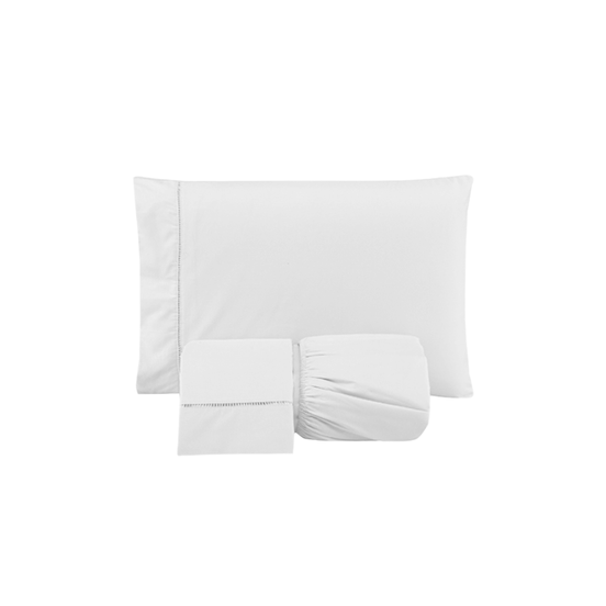 King Bed Sheet Set 3 Pieces Micropercale 300 Thread Count with Fitted Sheet 80 x 76 x 15.7 in – Soft & Elegant Bedding