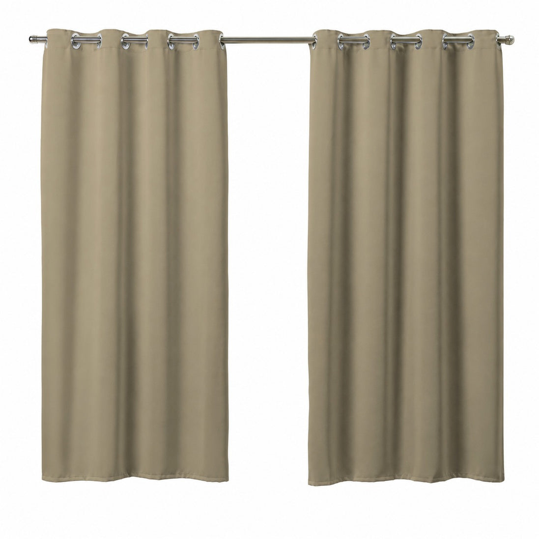 Cortina Basic Blackout Tecido Corta Luz 6,00x2,50m para Varão Simples 5m Bege