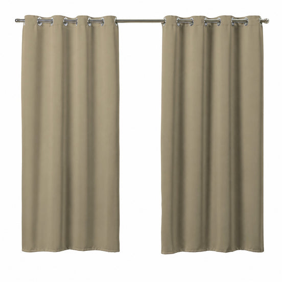 Cortina Basic Blackout Tecido Corta Luz 6,00x2,50m para Varão Simples 5m Bege