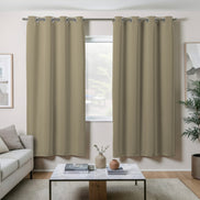 Maison Charlo Basic Blackout Curtains – Beige – 102 x 71 in – Set of 2 Panels