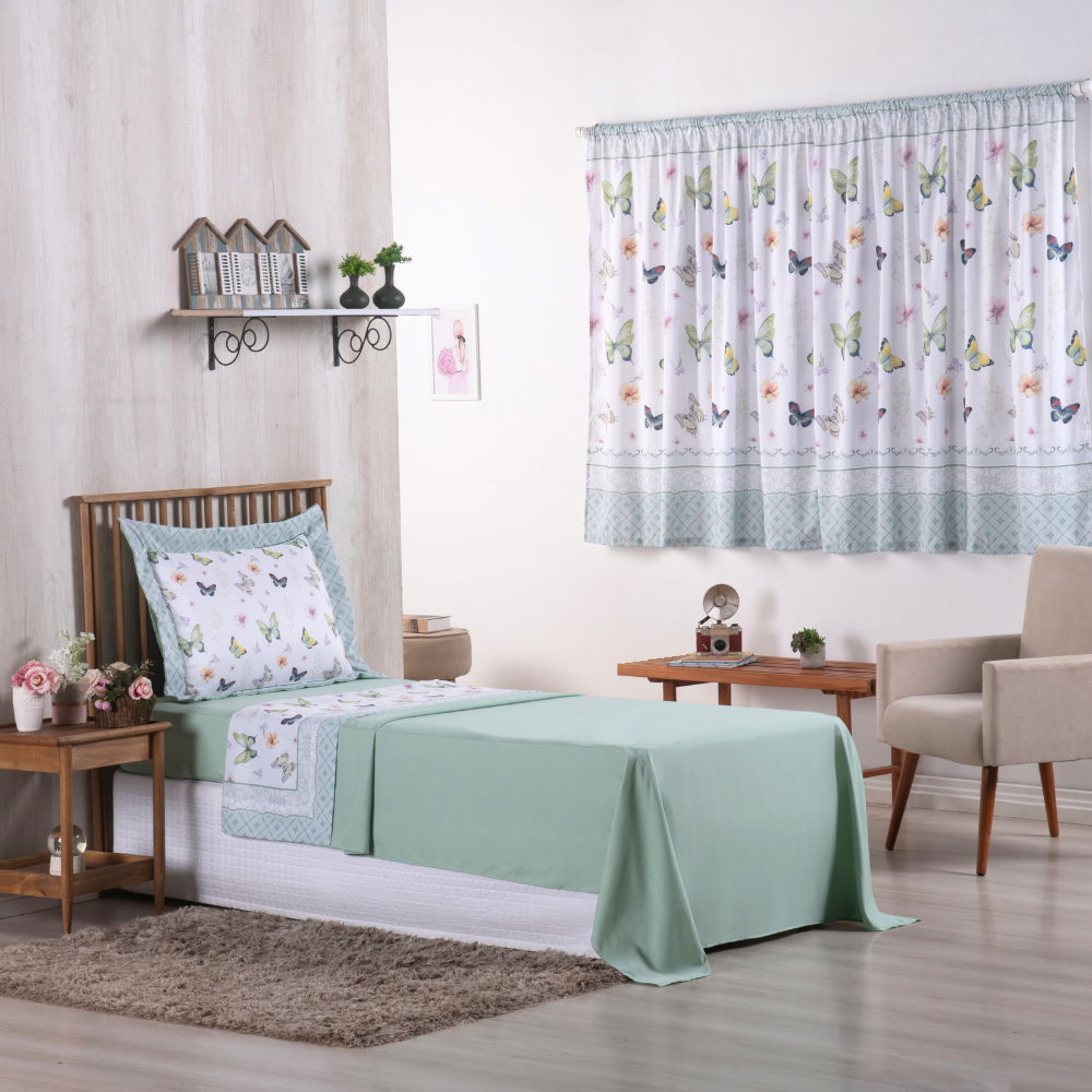 Twin Sheet Set 3 Pieces Girl Print 300 Thread Count 98.4 x 61.0 in – Soft Polyester Bedding