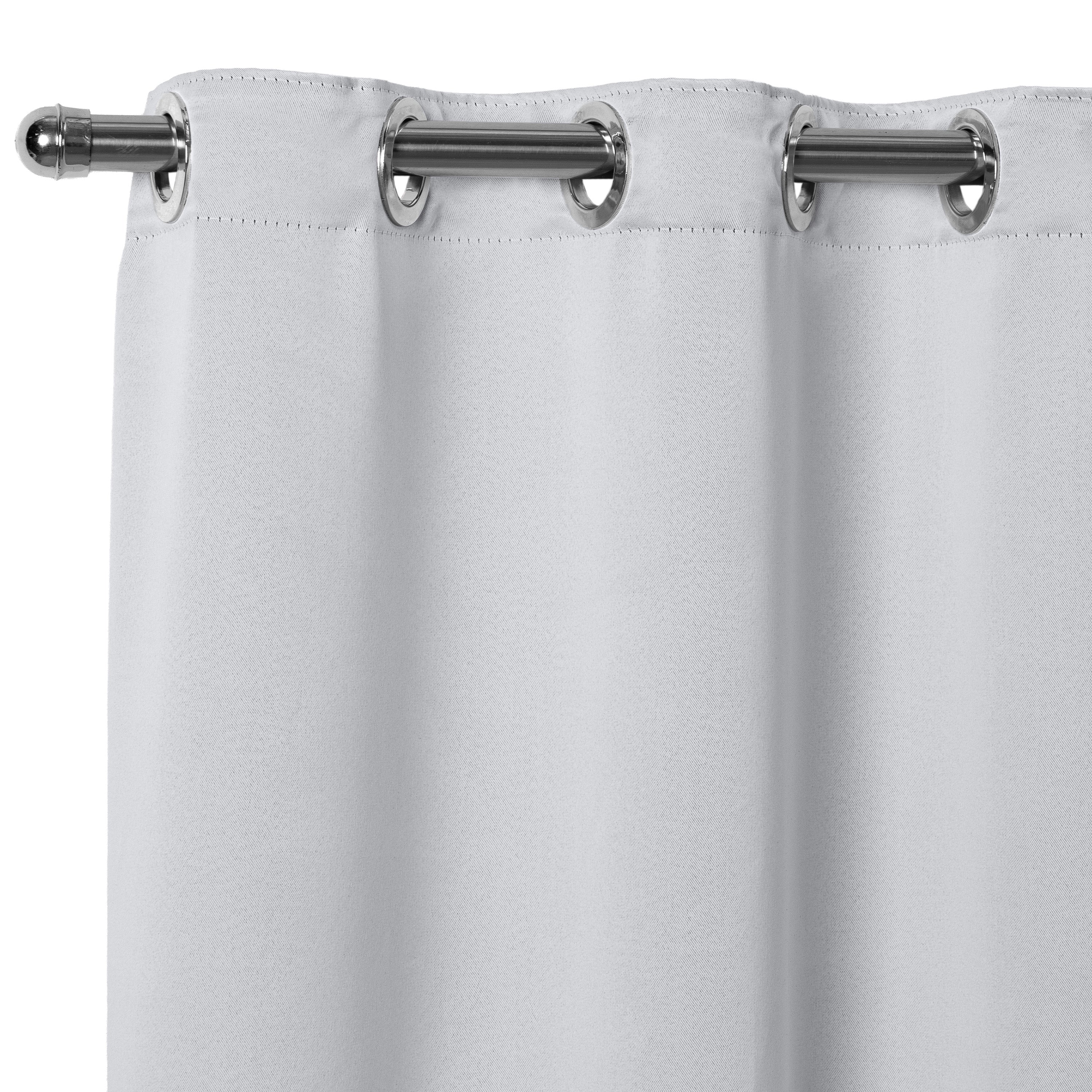 Maison Charlo Basic Blackout Curtains – White – 236 x 98 in – Set of 2 Panels