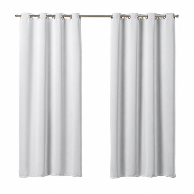 Maison Charlo Basic Blackout Curtains – White – 102 x 71 in – Set of 2 Panels