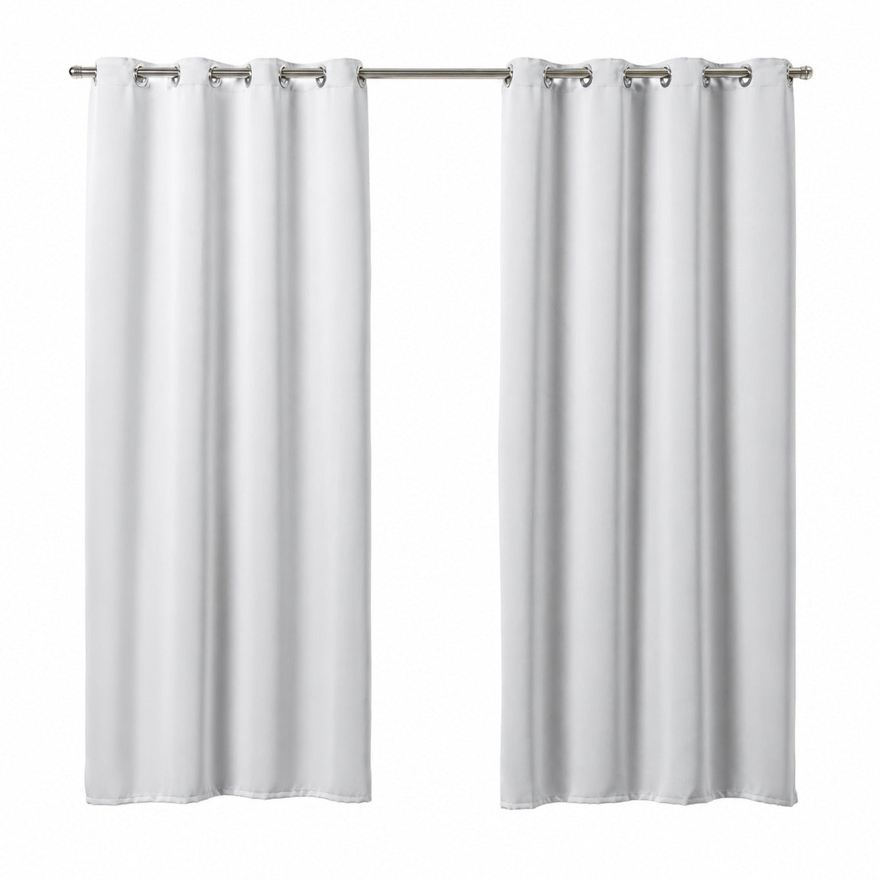 Maison Charlo Basic Blackout Curtains – White – 118 x 98 in – Set of 2 Panels