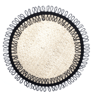 Charlo's Set of 2 Black Sustainable Brazilian Jute Liz Round Placemats Sousplat 16