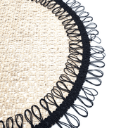 Charlo's Set of 2 Black Sustainable Brazilian Jute Liz Round Placemats Sousplat 16