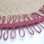 Charlo's Set of 2 Pink Sustainable Brazilian Jute Liz Round Placemats Sousplat 16