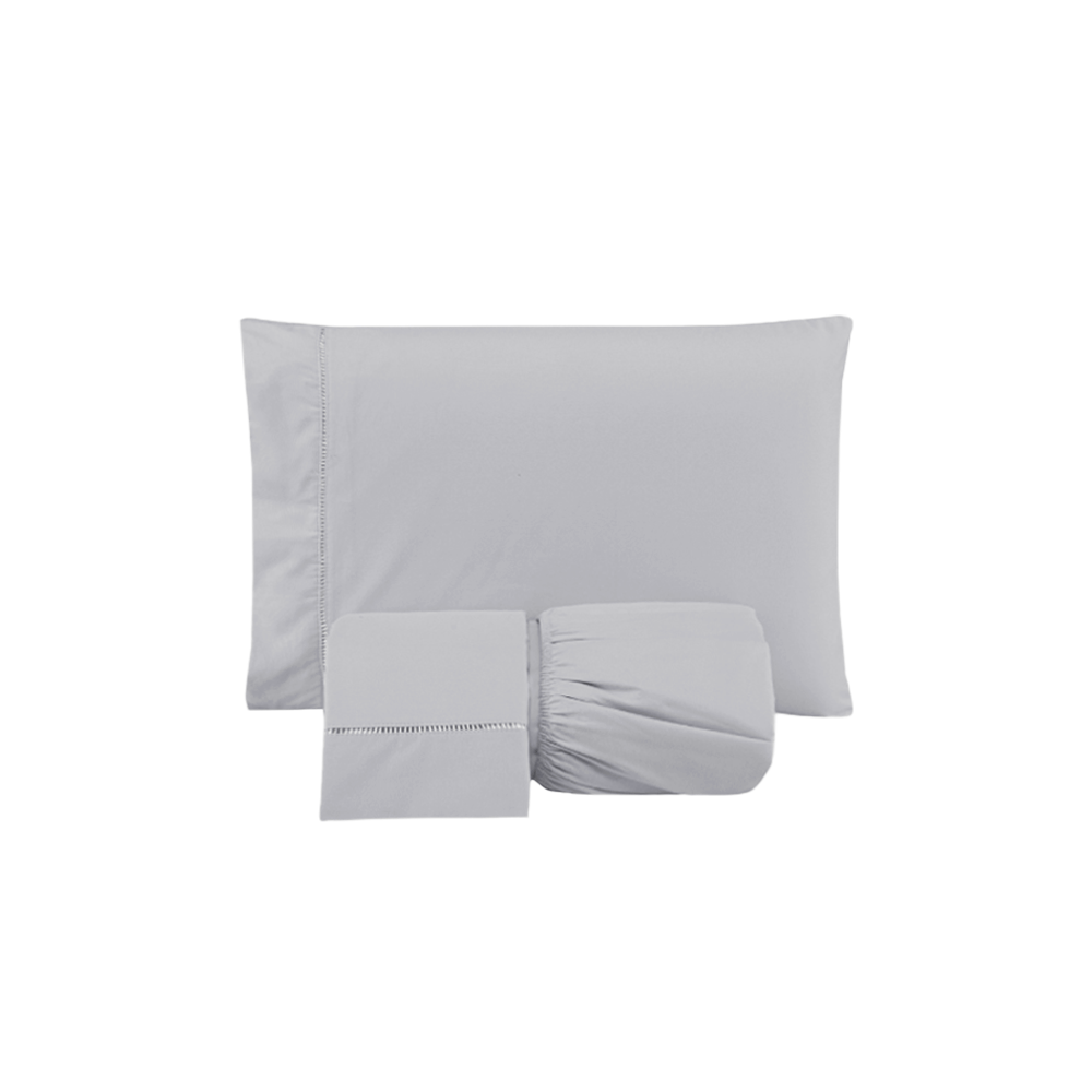 King Bed Sheet Set 3 Pieces Micropercale 300 Thread Count with Fitted Sheet 80 x 76 x 15.7 in – Soft & Elegant Bedding