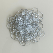 Set of 100 Crystal Napkin Rings – 1.6 x 1.2 in Bulk Elegant Table Decor for Events