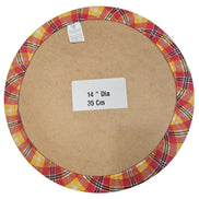 Charlo's Set of 4 Round Placemats Covers 14 Dia inch Xadrez Plaid Sun of Morning