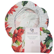 Set of 4 Round Placemats Covers Red Christmas Flower 14