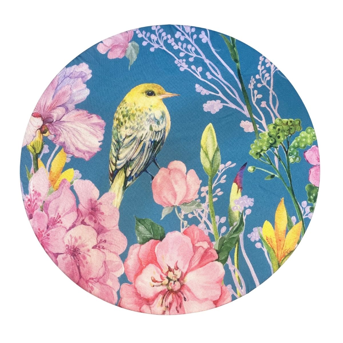 Set of 4 Round Placemats Covers Blue Bird Versailles 14 Dia inch