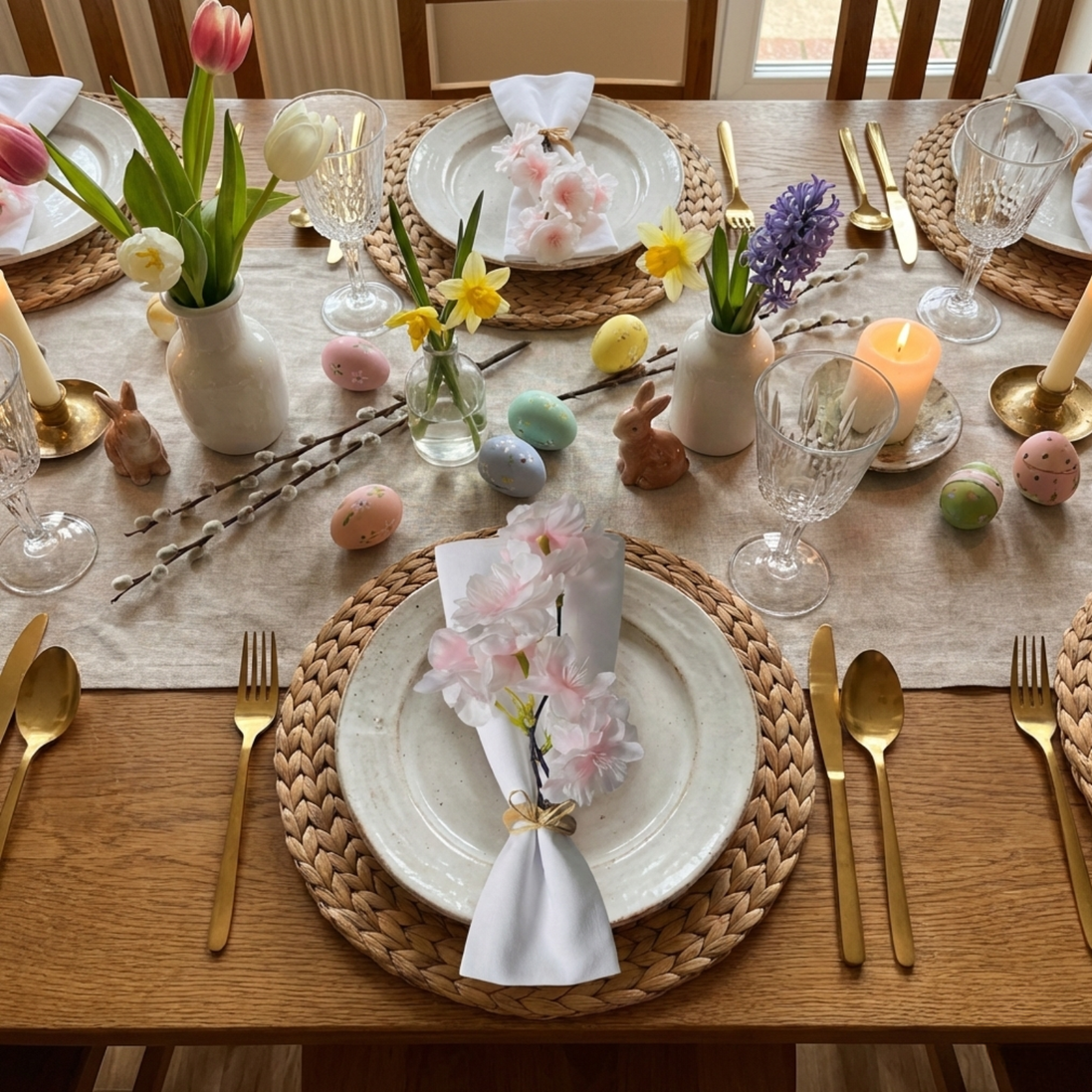 Tiemi Cherry Blossom Branch Napkin Rings – Set of 4 | Maison Charlô