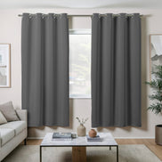 Maison Charlo Basic Blackout Curtain – Charcoal – 2.20 x 1.30 m – Set of 2 Panels