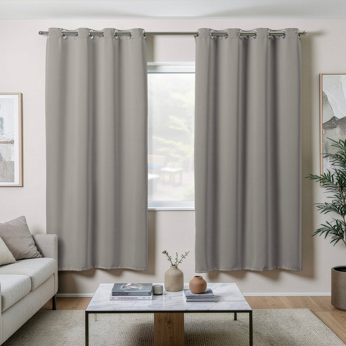 Maison Charlo Basic Blackout Curtains – Gray – 236 x 98 in – Set of 2 Panels