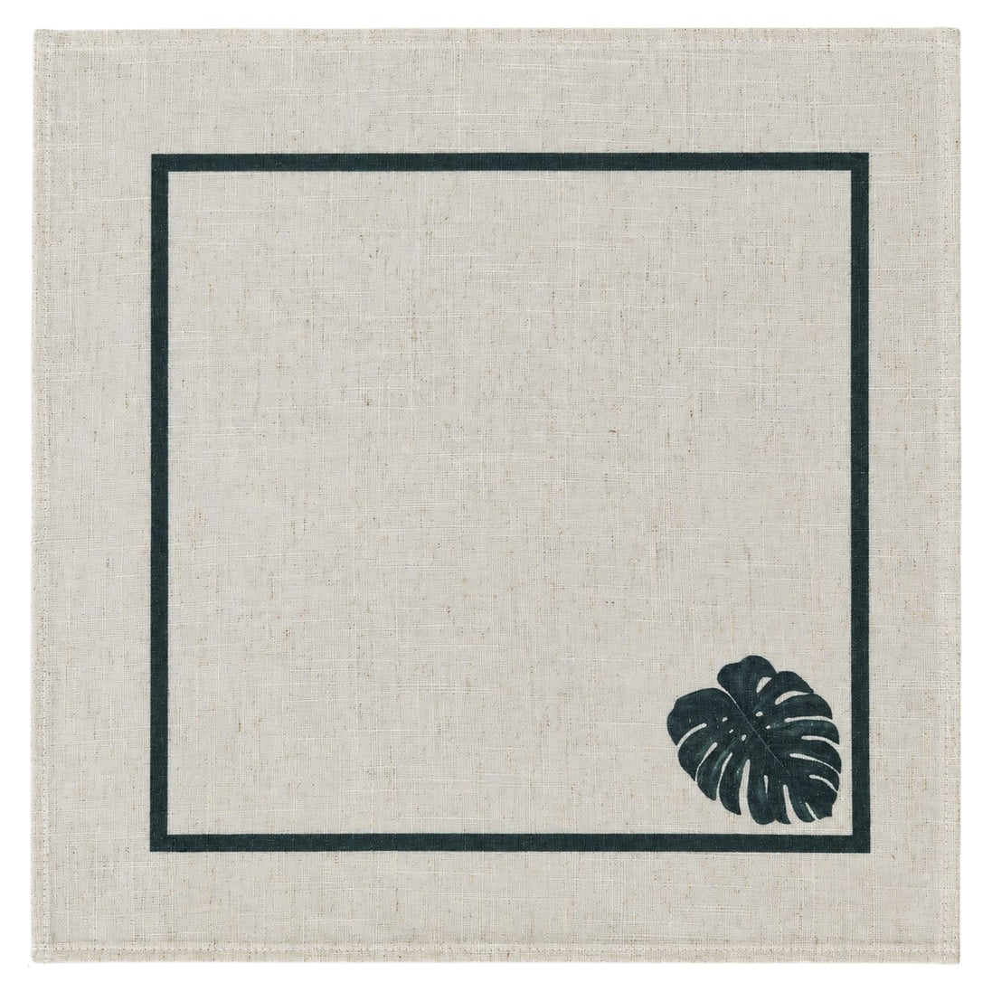 Charlo’s Set of 4 Cloth Napkin Minimalist Monstera 18" x 18"