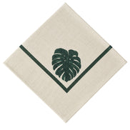 Charlo’s Set of 4 Cloth Napkin Minimalist Monstera 18