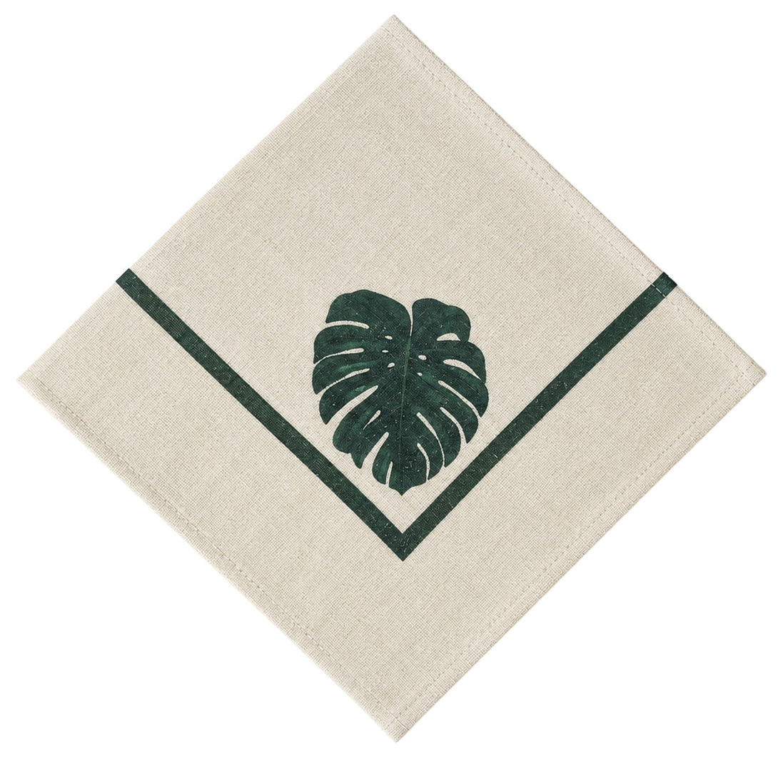 Charlo’s Set of 4 Cloth Napkin Minimalist Monstera 18" x 18"