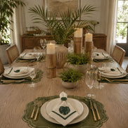 Charlo’s Set of 4 Cloth Napkin Minimalist Monstera 18