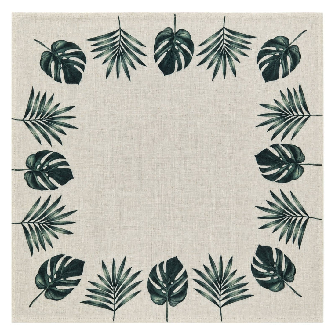 Charlo’s Set of 4 Cloth Napkin Botanical Monstera Leaf 18" x 18"