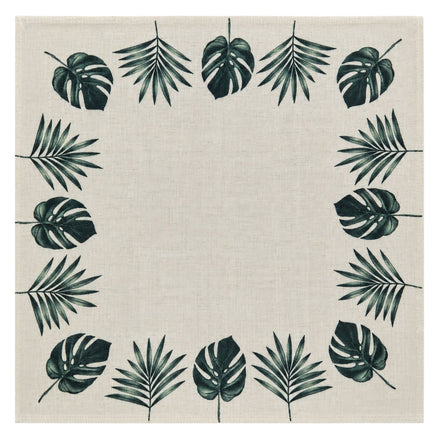 Charlo’s Set of 4 Cloth Napkin Botanical Monstera Leaf 18" x 18"