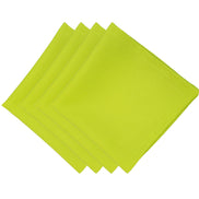 Charlo's Synthetic Cloth Napkins Set of 4 Solid Lemon Green 16