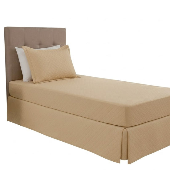 Maison Charlo Waterproof Quilted Single Mattress Protector – Hazelnut – 1 Piece