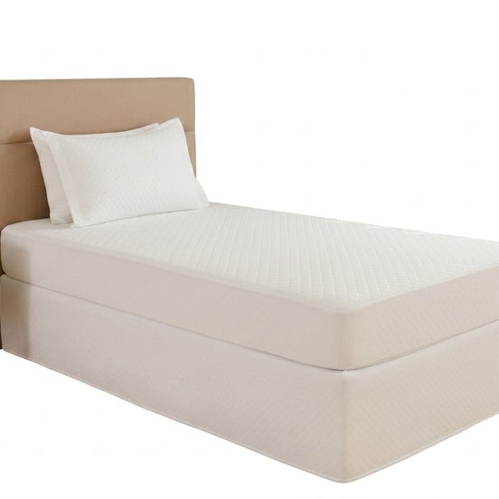 Maison Charlo Waterproof Quilted Single Mattress Protector – White – 1 Piece