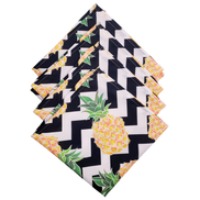 Charlo's Cloth Napkins Set of 4 Pineapple Stained Glass 16