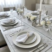 Set of 6 Double Wrap Pearl Napkin Rings – 1.8 x 1.8 in Elegant Table Decor