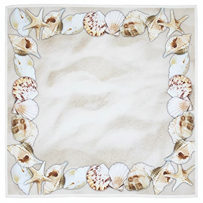 Charlo's Cloth Napkins Set of 4 Ring Seas 16" by 16"  - Beige