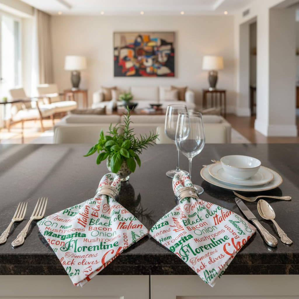 Charlo's Cloth Napkins Set of 4 Mamma Mia 16