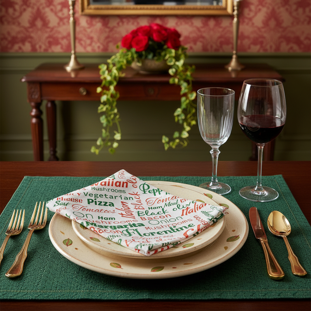 Charlo's Cloth Napkins Set of 4 Mamma Mia 16