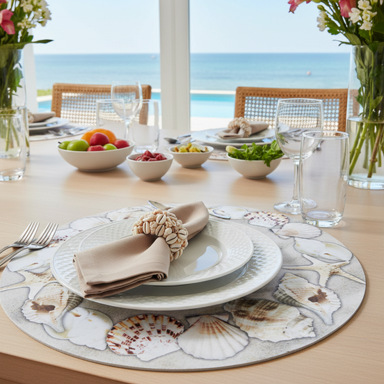 طقم من 4 مفارش أطباق مستطيلة مقاومة للماء بتصميم زجاج معشق على شكل أناناس 17X13